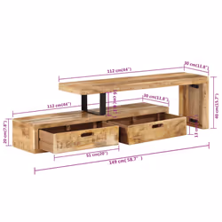 VidaXL 351779 Support TV et centre de divertissement - Vue supplémentaire 8