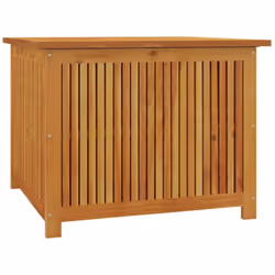 Cette boîte de rangement de jardin en bois offre un grand espace de rangement pour les coussins de meubles de jardin, les jou ...