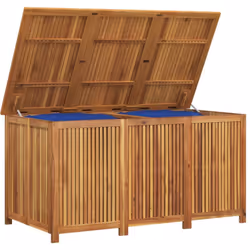 Cette boîte de rangement de jardin en bois offre un grand espace de rangement pour les coussins de meubles de jardin, les out ...