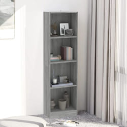Bibliothèque 4 niveaux Sonoma gris 40x24x143 cm - Vidaxl