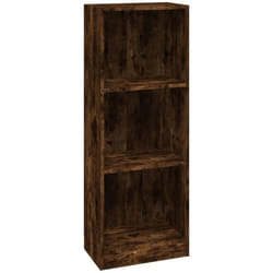 Bibliothèque 3 niveaux Chêne fumé 40x24x109cm Bois d'ingénierie Vidaxl