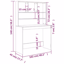 VidaXL 823001 bureau - Vue supplémentaire 8