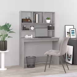 Ce bureau simpliste avec étagères se veut un choix pratique et décoratif pour votre espace de vie ! Matériau durable : le boi ...