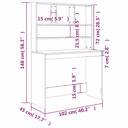 VidaXL 823005 bureau - Vue supplémentaire 8