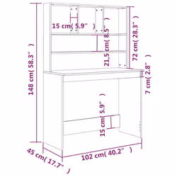VidaXL 823006 bureau - Vue supplémentaire 8