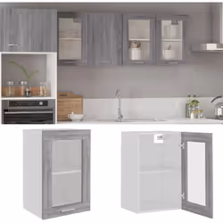 Cette armoire suspendue en verre est destinée à optimiser l'espace de votre cuisine et à décorer votre maison ! Matériau dura ...