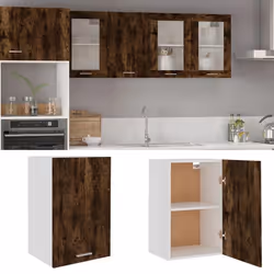 vidaXL Armoire suspendue "Lyon" Chêne fumé 39,5x31x60 cm
