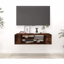 Ce meuble TV suspendu offre beaucoup d'espace de rangement et en fait une pièce précieuse pour votre salon ou chambre à couch ...
