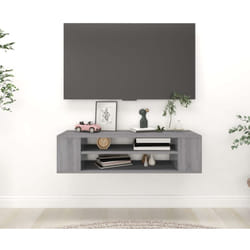 Vidaxl - Armoire tv suspendue Sonoma gris 100x30x26,5 cm Bois Ingénierie