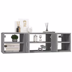 VidaXL 826364 étagères Bois Gris - Vue supplémentaire 4