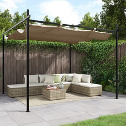 Vidaxl - Pergola avec toit rétractable taupe 295x292x230 cm