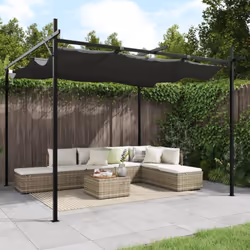 Cette pergola offre un excellent abri pour les réunions de famille, les fêtes et autres activités de plein air. Toile résista ...