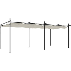 Vidaxl - Pergola avec toit rétractable crème 589x292x230 cm