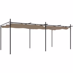 Cette pergola offre un excellent abri pour les réunions de famille, les fêtes et autres activités de plein air. Toile résista ...
