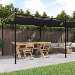 Cette pergola offre un excellent abri pour les réunions de famille, les fêtes et autres activités de plein air. Toile résista ...