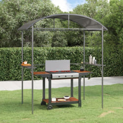 Vidaxl - Gazebo bbq et étagères latérales anthracite 220x115x230cm acier