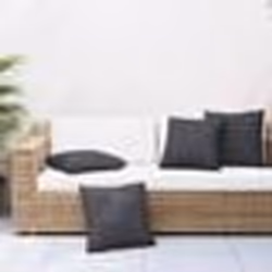 vidaXL Coussins de canapé lot de 4 noir 50x50 cm tissu