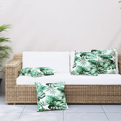 Vidaxl - Coussins de canapé 4 pcs motif de feuilles 60x60 cm tissu