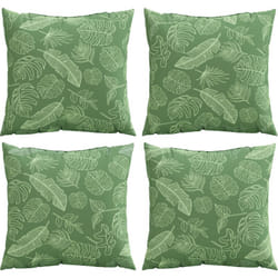 Coussins 4 pcs Motif de feuilles 60x60 cm Tissu Vidaxl