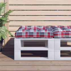 vidaXL Coussin de palette - Carreaux rouges