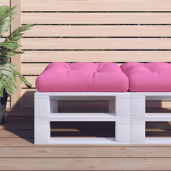 vidaXL Coussin de palette rose 60x60x12 cm tissu
