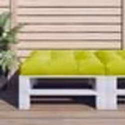vidaXL Coussin de palette vert brillant 70x70x12 cm tissu