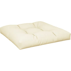 Coussin de palette crème 80x80x12 cm tissu Vidaxl