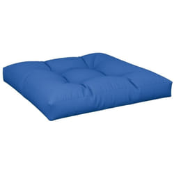 Coussin de palette bleu royal 80x80x12 cm tissu vidaXL