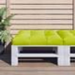 vidaXL Coussin de palette vert brillant 80x80x12 cm tissu
