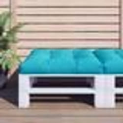 vidaXL Coussin de palette turquoise 80x80x12 cm tissu