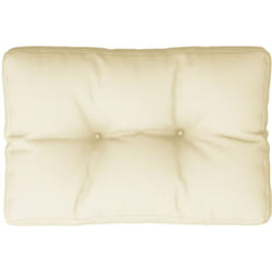 Coussin de palette crème 50x40x12 cm tissu