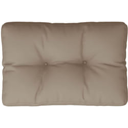 Coussin de palette taupe 50x40x12 cm tissu vidaXL