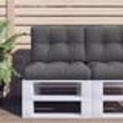 vidaXL Coussin de palette anthracite 60x40x12 cm tissu