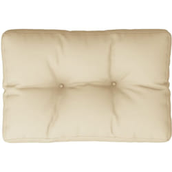 Coussin de palette beige 60x40x12 cm tissu vidaXL