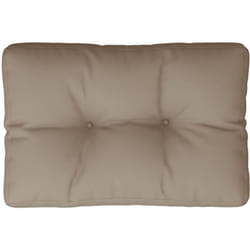 Coussin de palette taupe 60x40x12 cm tissu vidaXL