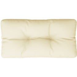 Coussin de palette crème 70x40x12 cm tissu vidaXL