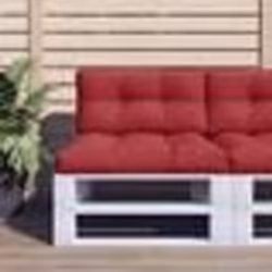 vidaXL Coussin de palette rouge bordeaux 70x40x12 cm tissu