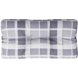 Vidaxl - Coussin de palette motif à carreaux gris 70x40x12 cm tissu