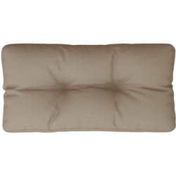 Coussin de palette taupe 80x40x12 cm tissu vidaXL