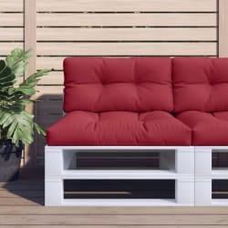 vidaXL Coussin de palette Rouge Bordeaux