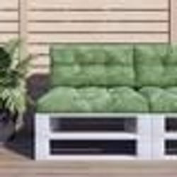 vidaXL Coussin de palette motif de feuilles 80x40x12 cm tissu 360620