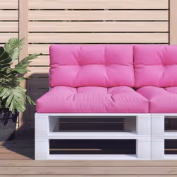 vidaXL Coussin de palette rose 80x40x12 cm tissu 360621