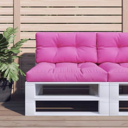 vidaXL Coussin de palette rose 80x40x12 cm tissu 360621