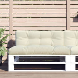 Coussin de palette crème 120x40x12 cm tissu - Vidaxl