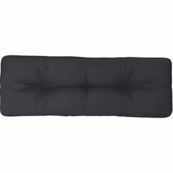 vidaXL Coussin de palette noir 120x40x12 cm tissu