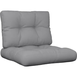 Coussins de palette lot de 2 gris tissu vidaXL