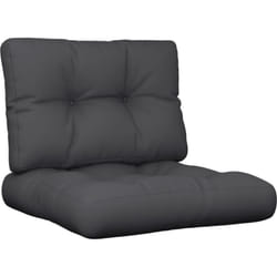 Vidaxl - Coussins de palette lot de 2 noir tissu