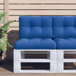 vidaXL Coussins de palette lot de 2 - Bleu royal