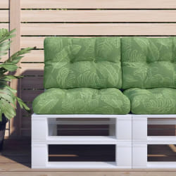 vidaXL Coussins de Palette Motif de Feuilles