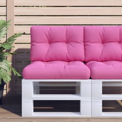 Coussins de palette lot de 2 rose tissu Vidaxl